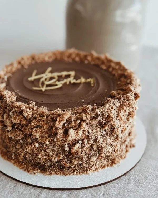 Kyiv Cake with birthday decoration