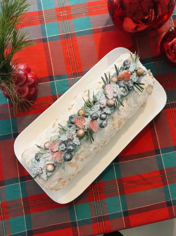 Christmas Meringue Roulade