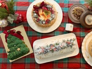 Chocolate Honey Cake with Cherries (Christmas edition)